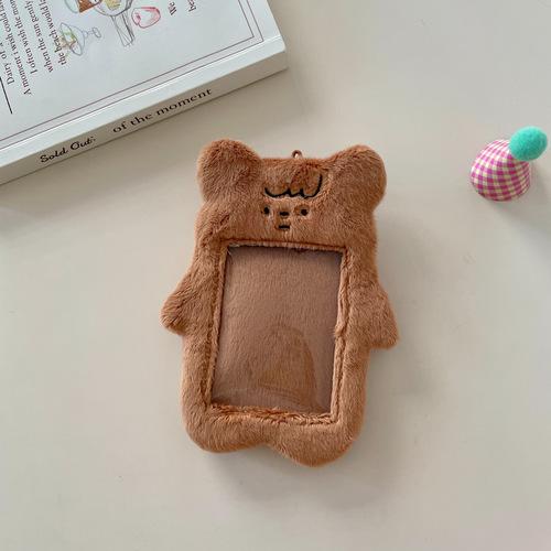 

Оригинальный милый плюшевый набор держателей для карточек с медведем и розовым кроликом для корейских инс поляроидных гука маленьких карточек, кулон для демонстрации