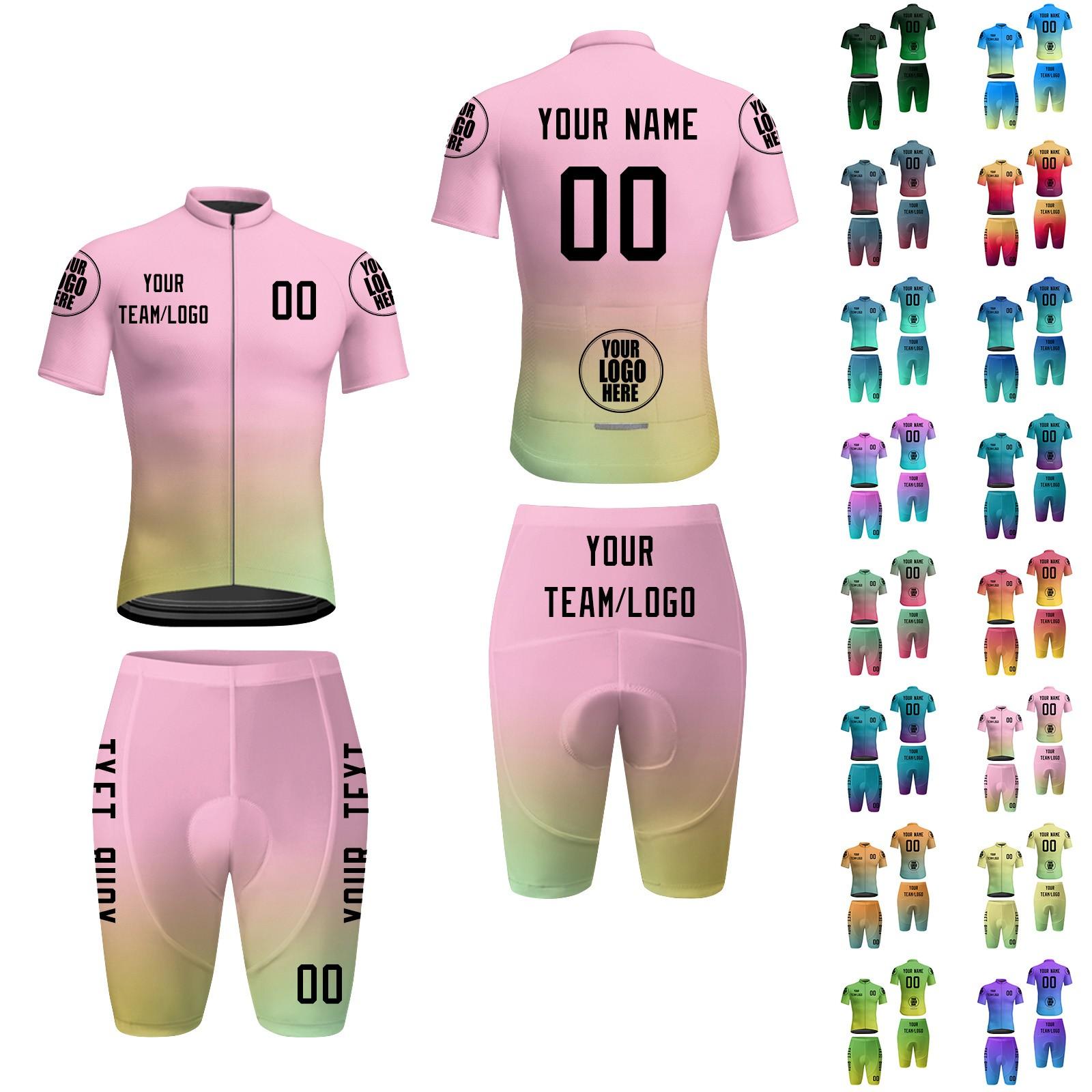 

Adults And Children s Customized Name Team Name Number Cycling Top Shorts Suit One Size
