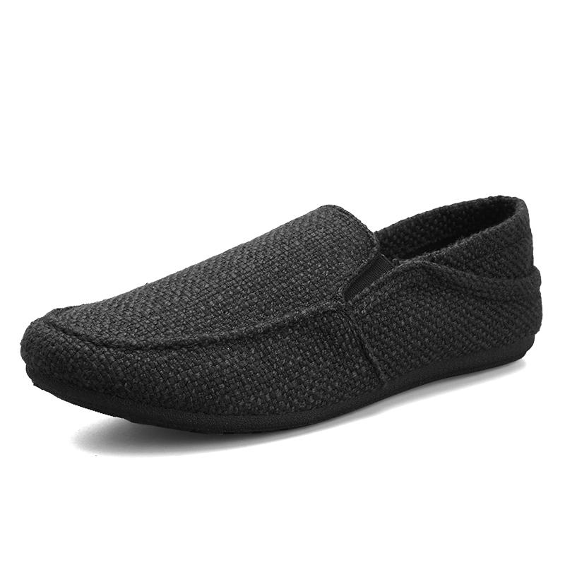 Fashion New Loafers Men Breathable Casual Shoes Classic Linen Slip On Sneakers Male Summer Cheap Driving Shoes For Men Wide 2024
