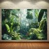 2D Lush Green Tropical Leaves Backdrop for Birthday & Wedding
