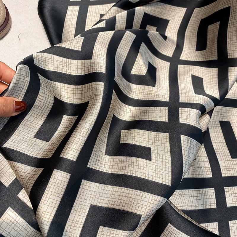 Damen 2022 Koreanischer Stil Langer Seidenschal: Frühlings-/Sommer-Sonnenschutz- & Klimaanlagen-Schal