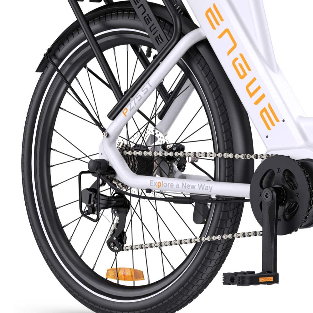 Engwe P275 ST Ananda Mid-drive Pedelec 250W, Baterie Samsung 36V 19.2Ah, Cuplu 70 N.m, Anvelopă 27.5"×2.4", Shimano 9 viteze, Bicicletă electrică urbană pentru navetă