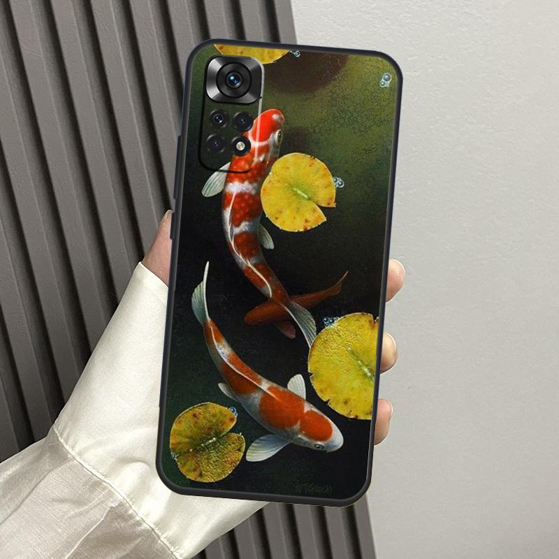 

Chinese Koi Fishes Case For Xiaomi Redmi Note 13 Pro 14 12 11 10 15 Pro Plus Redmi 14C 13C 15C 10C 12C 15 Funda For Redmi 10