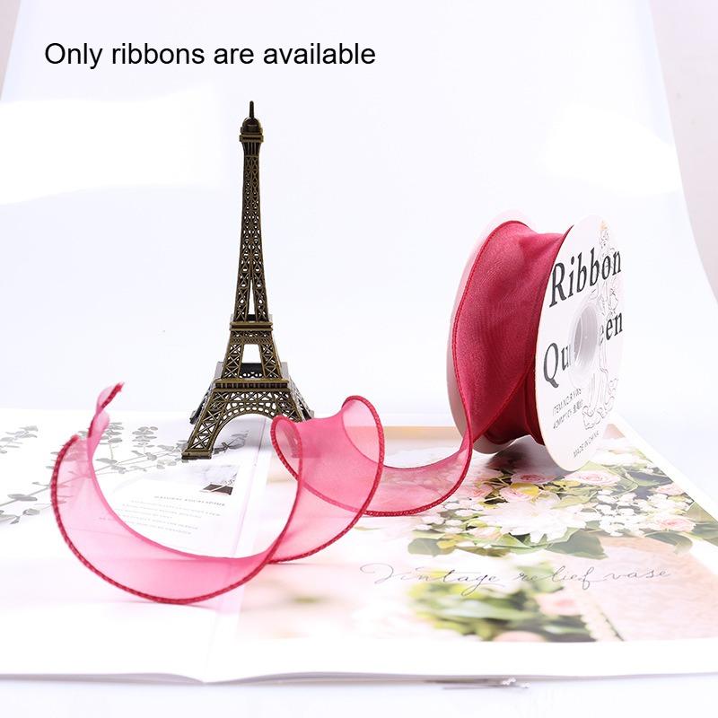 1 Roll Flower Packaging Ribbon Fish Tail Mesh Flower Shop DIY Material Wave Edge Fish Tail Mesh Belt Sewing Supplies