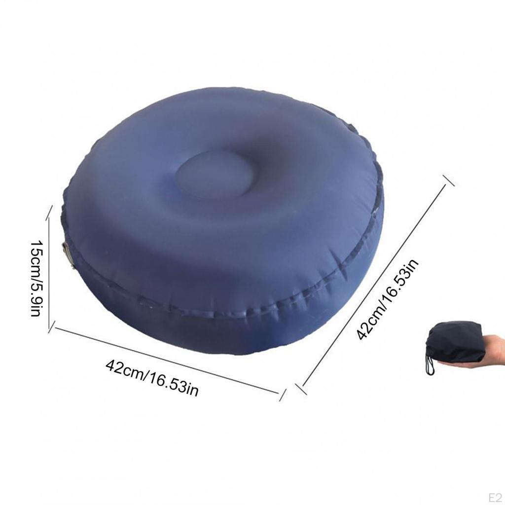 Pernă gonflabilă ergonomică reglabilă pentru meditație cu suprafață din microfibră antiderapantă, portabilă, pentru podea