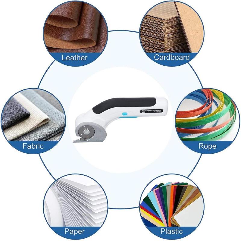 Electric Fabric Scissors Rotary Blade Multifunctional Leather Cutting Machine Portable Professional Tailoring Craft