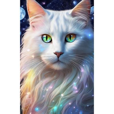 Fai da te 5D cielo stellato gatto pittura ricamo diamante strass punto croce decorazione casa