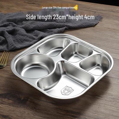 304 Edelstahl Unterteilter Mittagsteller