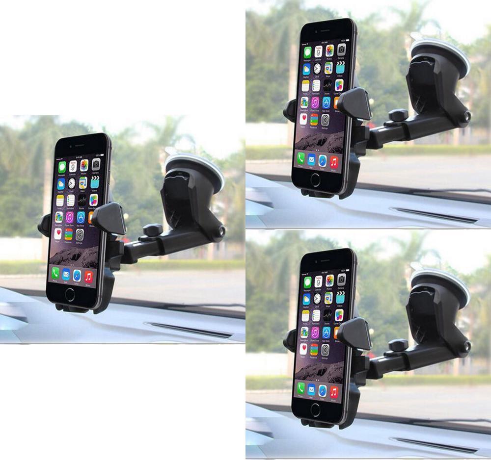 Universal 360 Rotating Car Windshield Mount Holder Stand Bracket For Cell Phone With Premium Quality Design