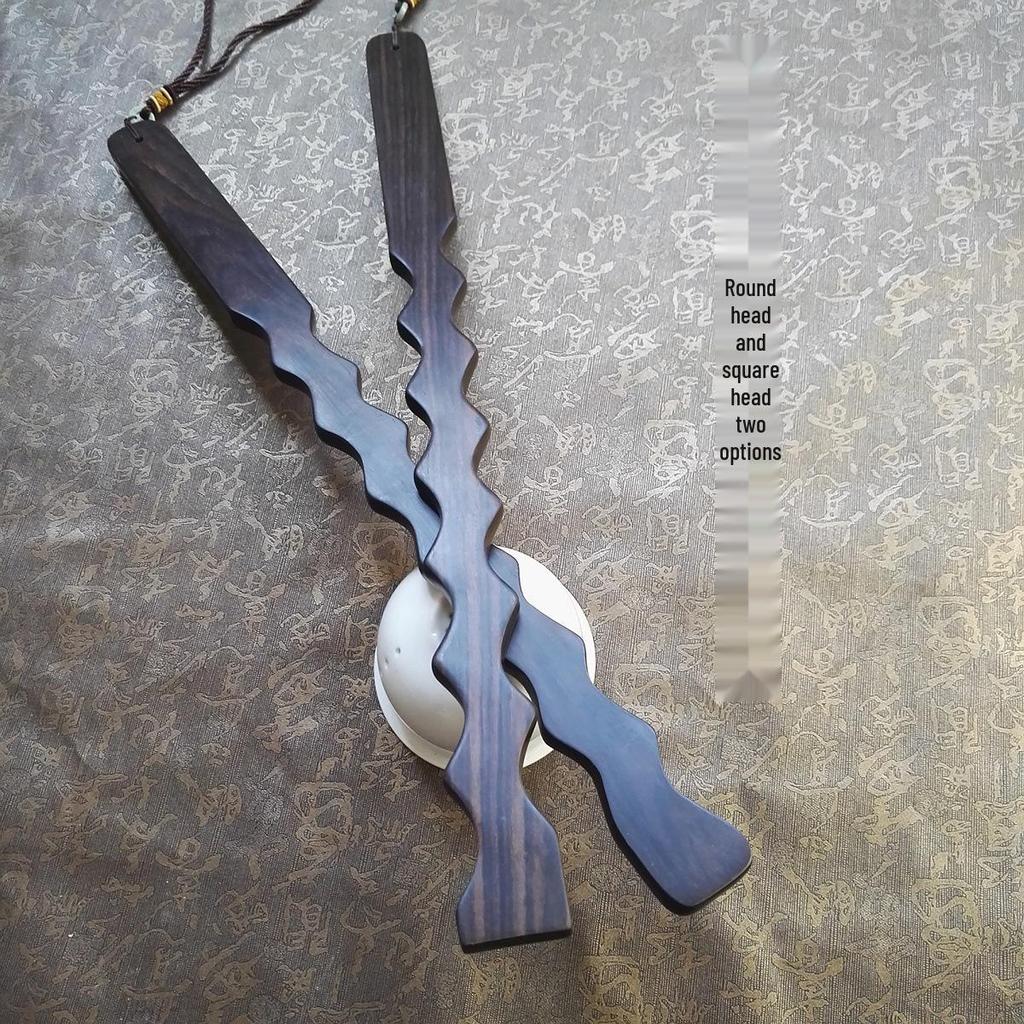 Ebenholz Wellenholz Paddel: Trainingswerkzeug & Lineal zum Spanking, Handgefertigt mit unregelmäßiger Form