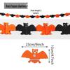 Halloween Spider & Bat Pumpkin Bunting - Festive Paper Decorations