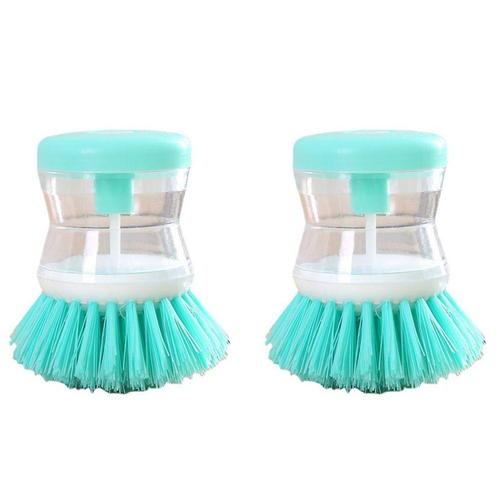 

Soft Detergent Soap Dispenser Press Type Scrubber Dish Brush Cleaning Brush Cleaning Tool Pot Brush зелёный