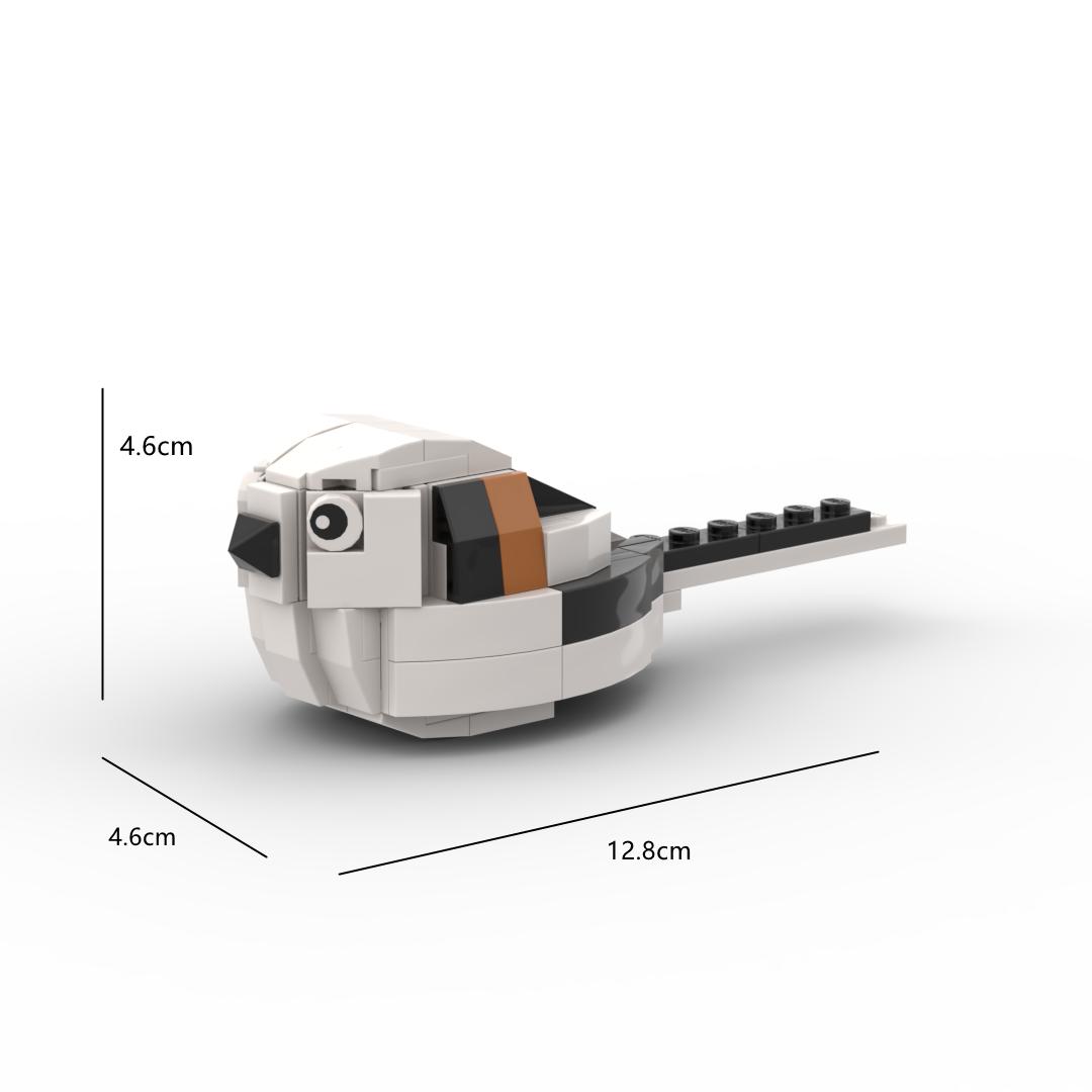 Children s puzzle assembly moc night heron bird model boy building block toy ornament gift