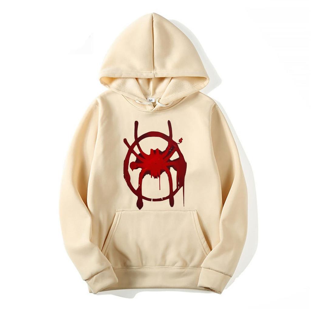 plus size tops funny hoodies men clothes new black hoodies mens Miles Morales Spider Symbol hoodies 2024