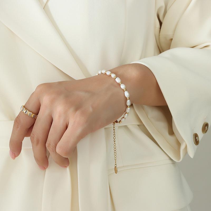 Baroque Freshwater Pearl & Millet Bead Collarbone Necklace - French Fashion Jewelry