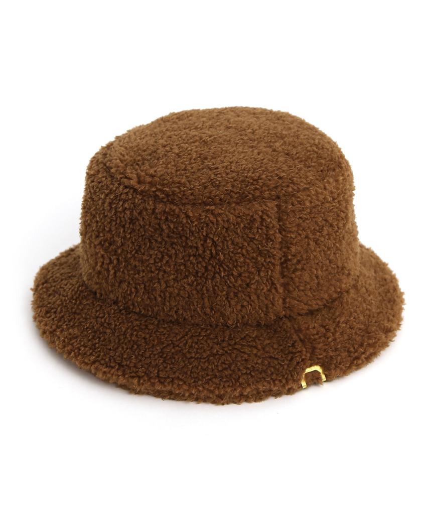 Eondeokeonteulolseutyudio Poodle Winter Fur Detail Feminine Women'S Casual Bucket Hat Block Bucket / Poodle / Camel