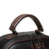 Klassische kleine Leder-Umhängetasche Vintage Boston Bag mit Reißverschluss und Nieten-Details Ideal für den täglichen Gebrauch, Arbeit, Einkaufen und Treffen mit Freunden