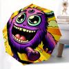 1pc Monster Fun Automatic Open/close Umbrella, 8-Rib Sturdy Structure, Portable Travel Umbrella, Parties, Everyday Use, Outdoor Accessory, A