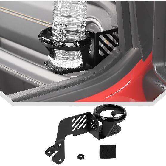 JeCar Front Door Cup Holder Fit For 2018-2024 2025 Up Jeep Wrangler JL JLU Gladiator JT (Passenger Side)