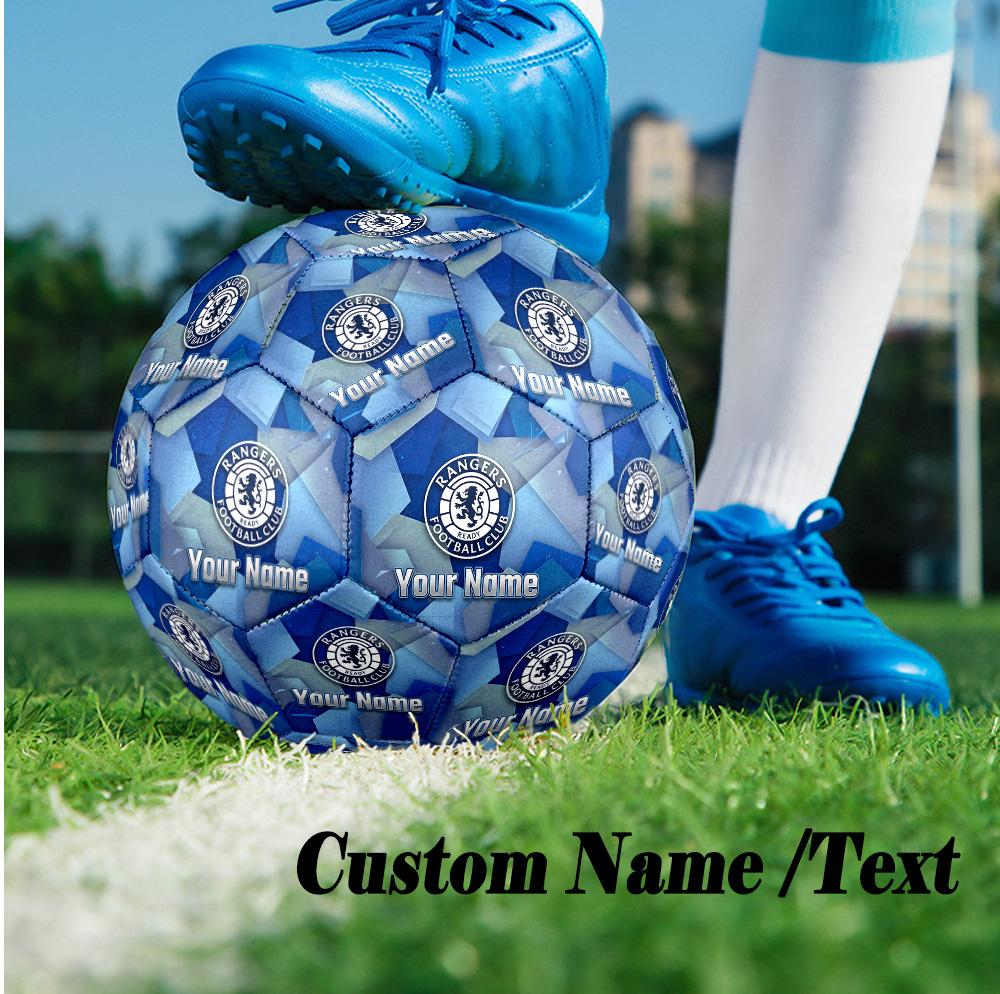 Size 5 Football Custom Name Text, Outdoor Training Soccer BallRangers FC