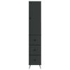 2 Piece Cabinet Set Black 34.5 X 34.5 X 90 Cm Engineered Wood