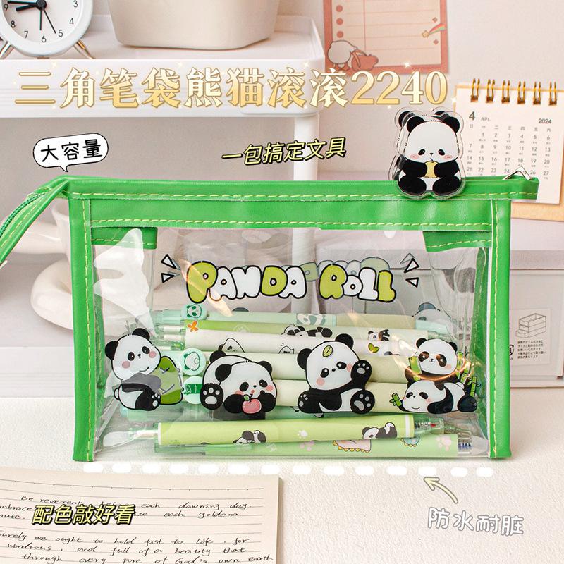 Transparent Pencil Case High Value Girl Children's Stationery Pencil Case Kindergarten Stationery Case Cute Pencil Case Cartoon Pencil Case