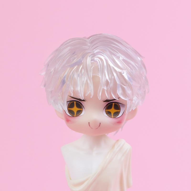 OB11 Transparent Parts Head Shell replacement Korean style Plastic Hair Transparent Replacement Doll Hair Head Mold For Dolls