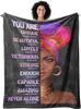 African American Woman Throw Blanket Ultra Soft Warm Cozy Lightweight Microfiber Blankets Flannel Sherpa Fuzzy Fluffy Plush