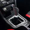Arenbel Shifter Knobs 5 Speed Car Gear Stick Leather Shifter Lever Handle Fit Most Manual Vehicle, Black Leather