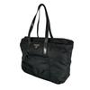 PRADA Triangular logo Tote Bag black Women used