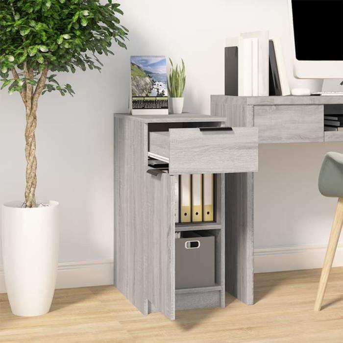 VidaXL Office Cabinet Sonoma Grey 33.5x50x75 Cm Engineered Wood817130