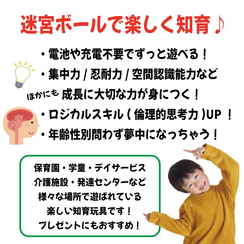 Maze Ball Toy, Maze Game, Educational Toy, 3D Maze, Labyrinth Intelligence, Labyrinth Ball, Brain Training, Spatial Awareness, Ethical Thinking, Boys