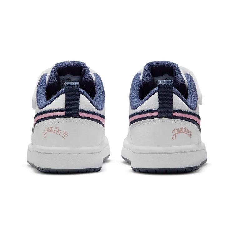 Nike Court Borough 2 Low 2 SE Slip Resistant Cushioning Abrasion Resistant Low top Skateboard Shoes White Blue Pink DB3093-100
