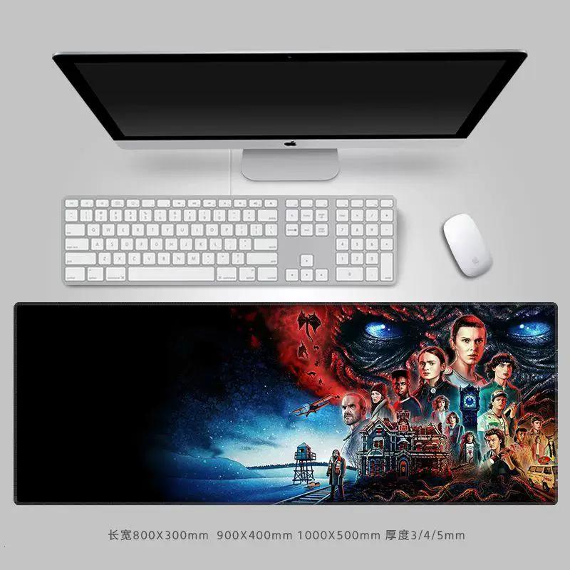 Premium Personalisierte Kreative Mauspads StrangerThings Leder-Mauspad Peripheres Computer-Tastaturpad Große Größe Büro-Schreibtischpad Tastaturpad