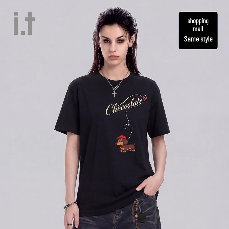 CHOCOOLATE i.t Unisex Puppy Logo Cotton Short Sleeve T-Shirt S