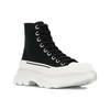 (WMNS) Alexander McQueen Tread Slick Boots 'Black White' Women's 611706W4L321070