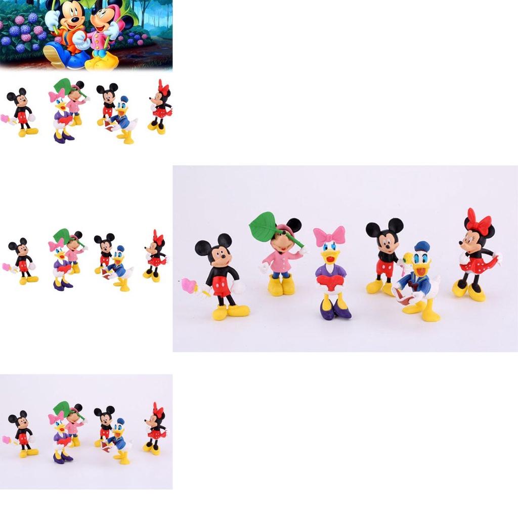 6pcs/set Disney Minnie Mouse Pvc Figurines For Cake Decoration And Children Gift