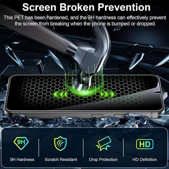 Film de protection en verre trempé - BOOLING - Samsung Galaxy A07 - Anti-espion - Lot de 2 - Résistant aux chocs