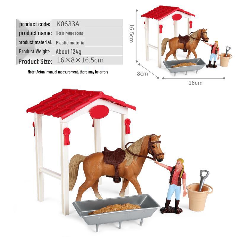 Children's Farm Animal Simulation Model: Appaloosa, Arabian, and Yellow Horse Toys