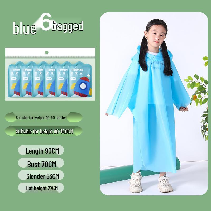 Kids' Portable Full-Body Waterproof Raincoat - Thickened Student Version for School