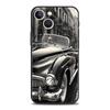 Black White Car Phone Case For iPhone 17 Air 16 Plus 13 15 14 12 11 Pro MAX 7 8 SE Soft TPU Shockproof Cover Funda