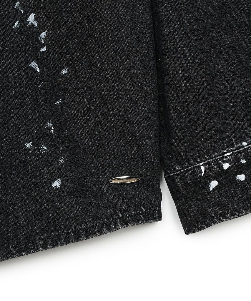 FDR Vintage Washed Pocket Denim Shirt Black