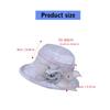 Women's Fashionable Mesh Sun Hat Flower Decoration Portable and Comfortable for Lady, Ideal for Travel
