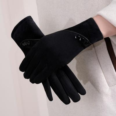 Suede Women's Warm Gloves Touchscreen with Warm Lining Winter Gloves Windproof Running Cyclin Cold Weather Gloves