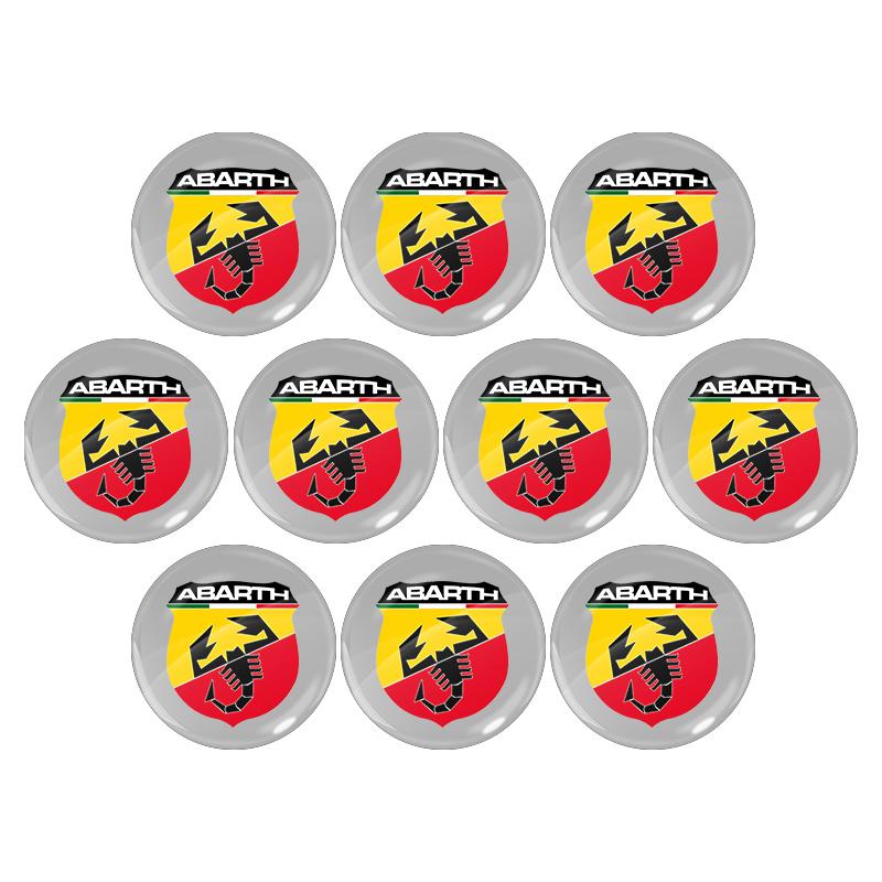 14mm Auto Logo Aufkleber für Auto Fernbedienung Schlüssel Emblem Abzeichen für Abarth Punto 500 Tipo Stilo Palio Bravo Doblo Panda Ducato