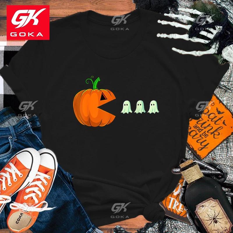 

Halloween Pumpkin Boo Letter Print Short Sleeve Cotton T Shirt Womens Crew Neck T Shirts Unisex Tops Casual Cool Hip Hop Tees 3XL