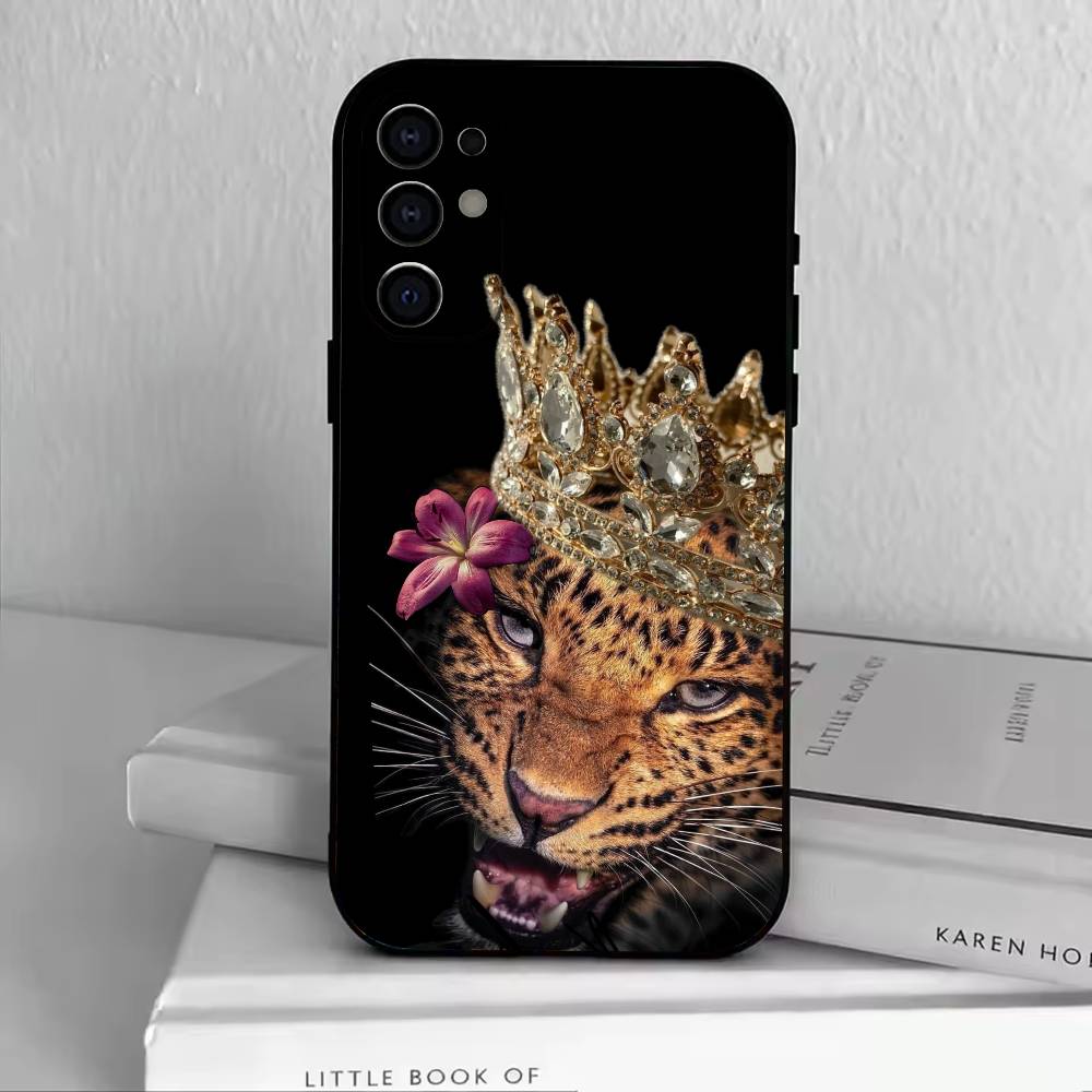D-Funny Animals  Phone Case Black Silicone Soft For Samsung S25,S24,S21,S22,S23,S30,Ultra,S20,Plus,Fe,Lite