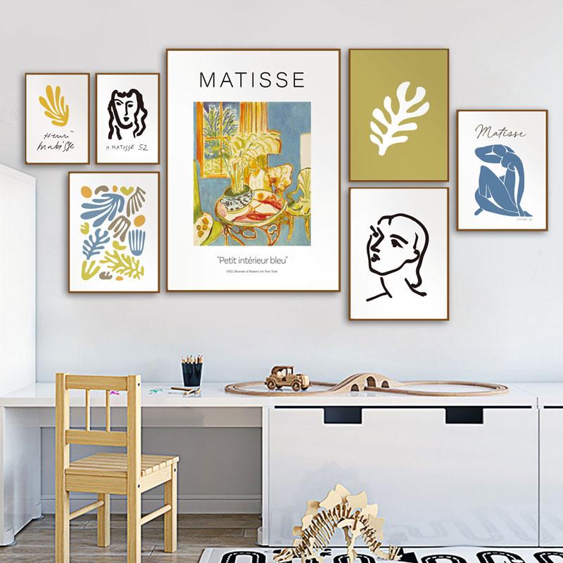 Vintage Abstract Matisse Line Figure Minimalist Europe Canvas Painting Posters Prints Wall Art Pictures Living Room Home Decor No Frame