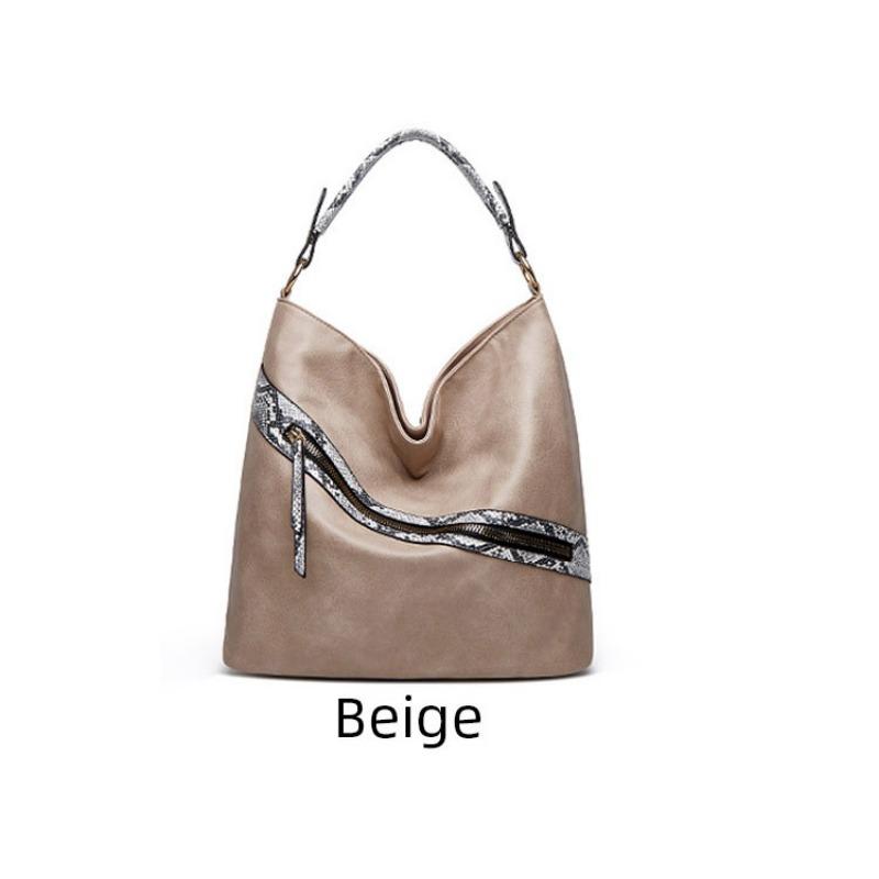 

Кожаная наплечная сумка большой вместимости модная с узором под змеиную кожу вставная сумка под мышку OEM 38X35x17cm OEM