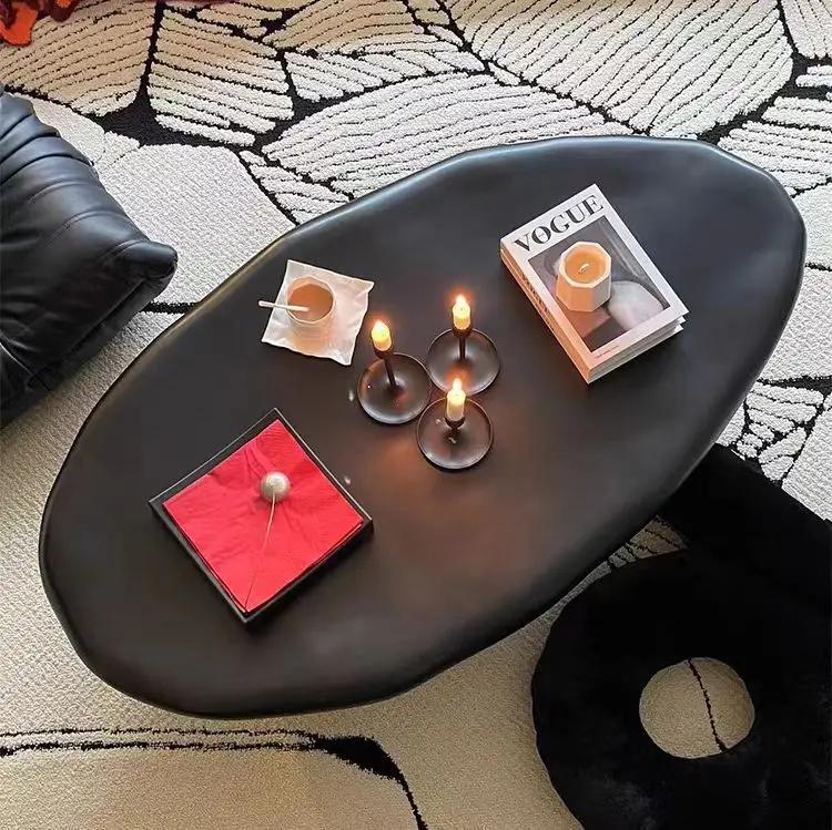 Steel Irregular Coffee Table Minimalist Sofa Black Living Room Table Tea Floor Table Living Room Furnitures